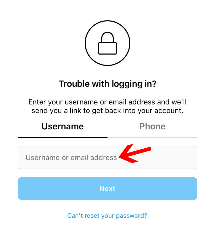 Instagram password change