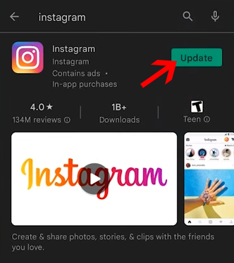 Instagram uodate on android