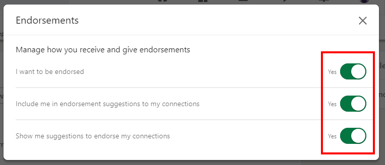 Enable Linkedin Endorsements
