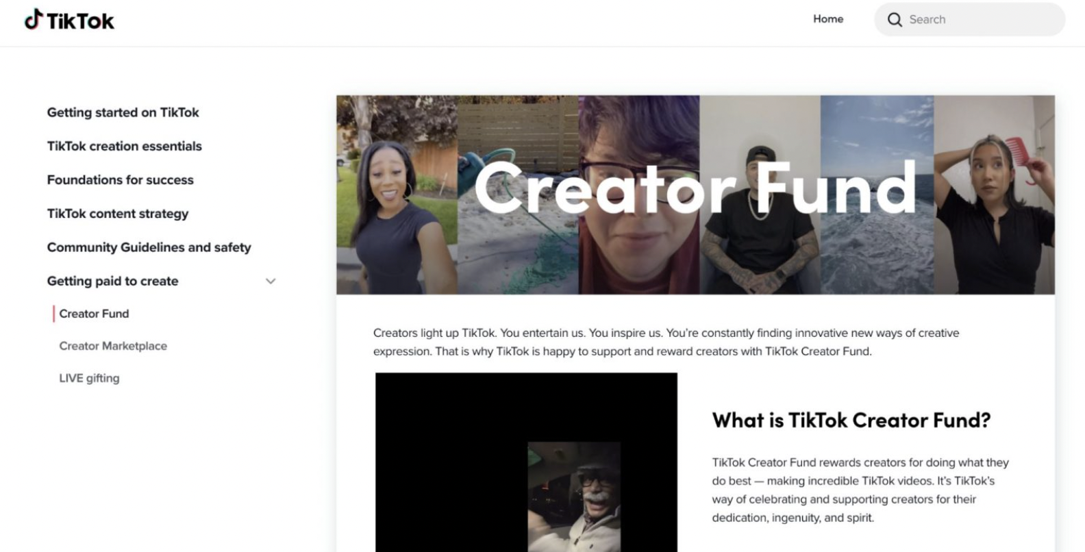 TikTok creator fund