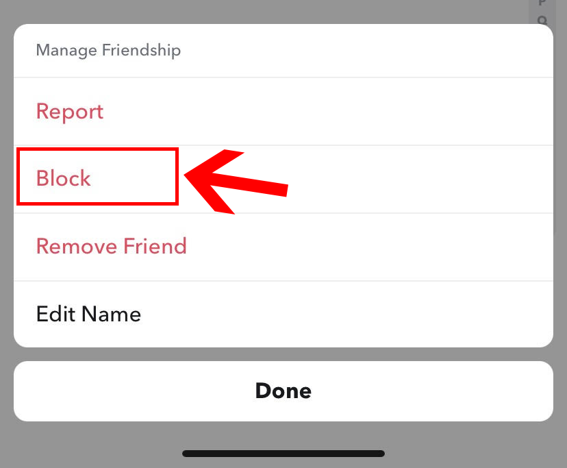How to block someone on snapchat