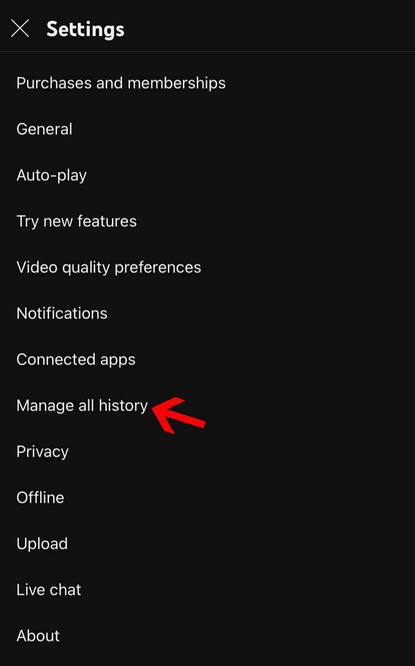 How to delete search online history on youtube tv