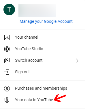 Delete youtube 2025 history google account