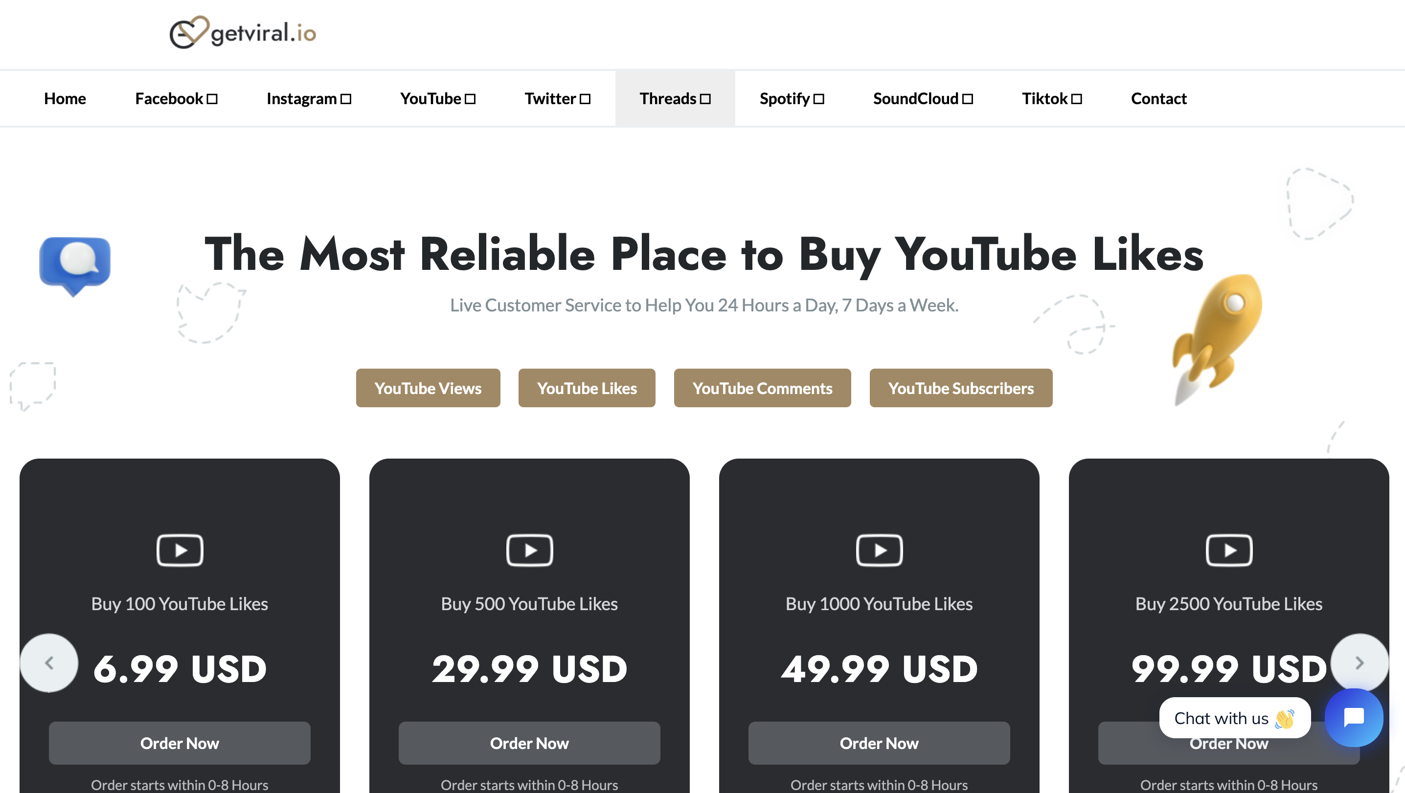 GetViral - buy real YouTube likes