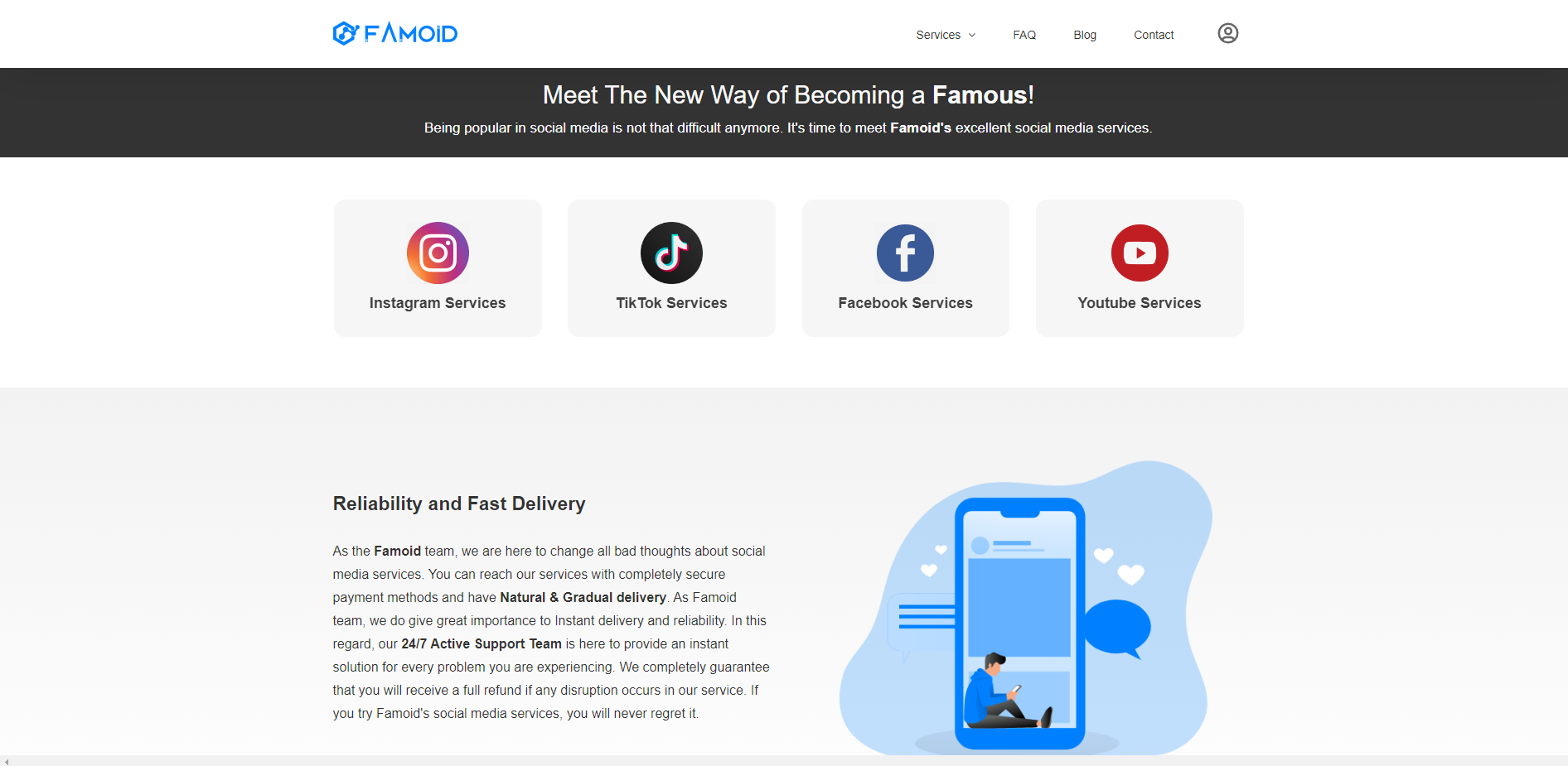 Famoid - one of the best sites to buy LinkedIn followers