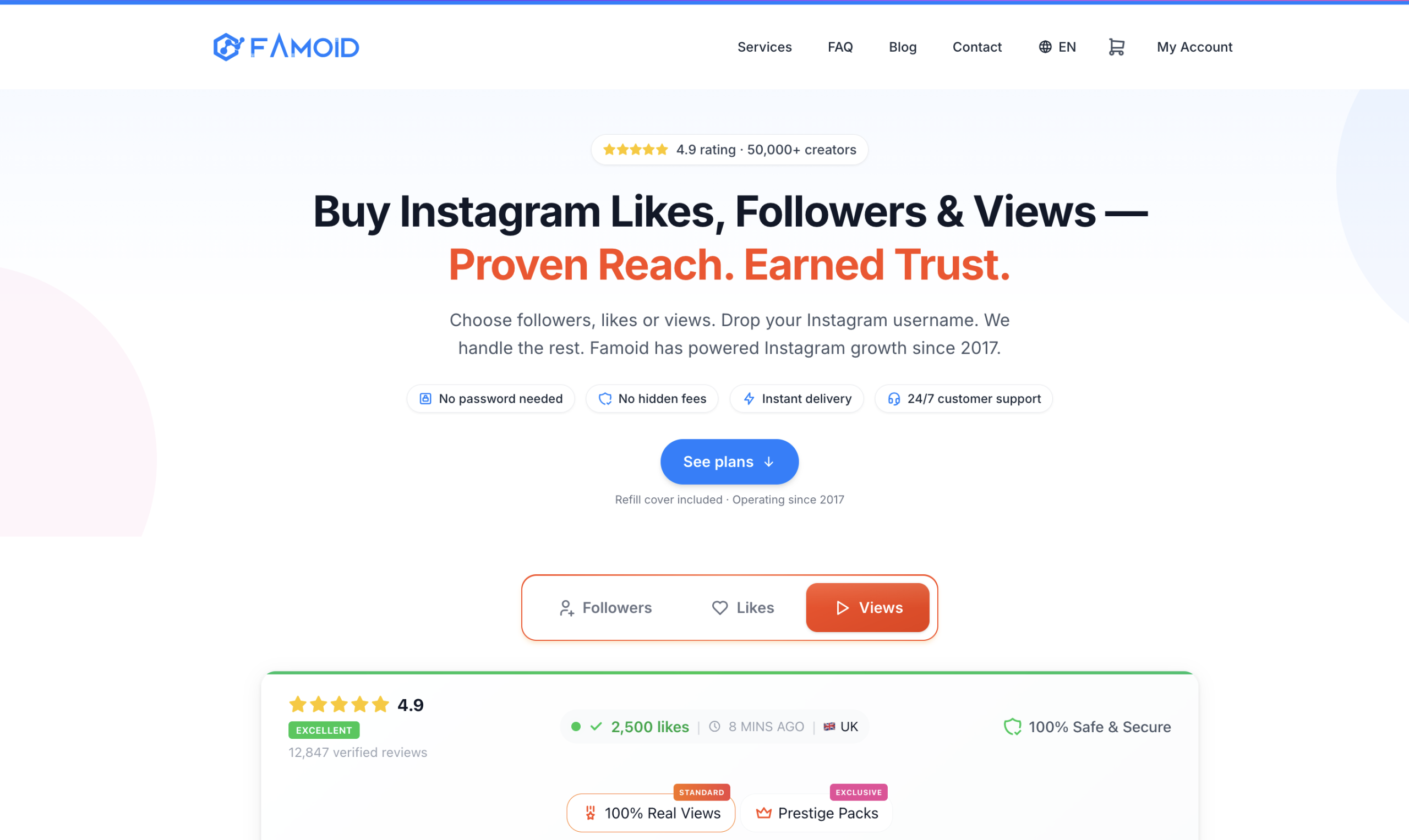 Best Site to Buy Insta Views: #1 Famoid